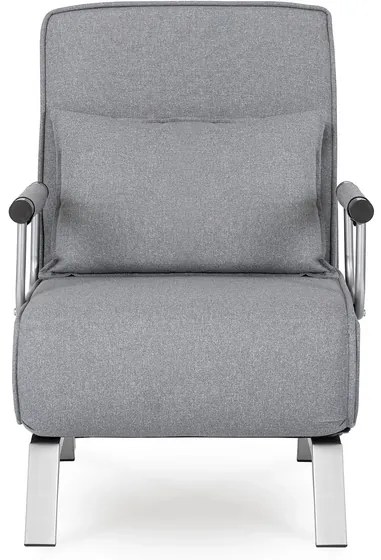 Kreslo pohovka rozkladacia PRATO sivá - vintino.sk