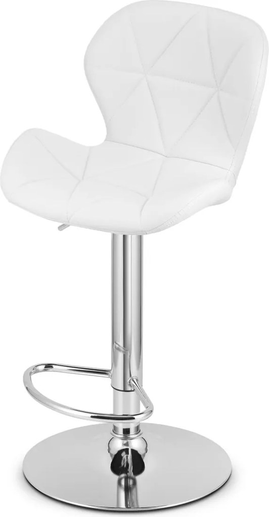 AKCIA Barová stolička z eko kože WEST, biela II. akosť