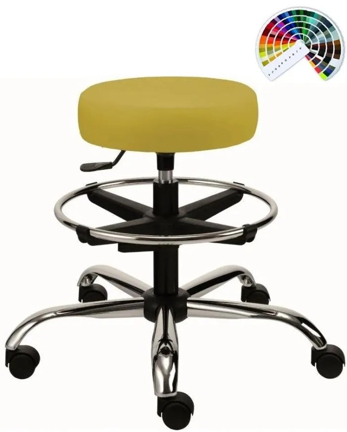 ALBA Zdravotnícka lekárska stolička taburet NORA čalúnená ERA