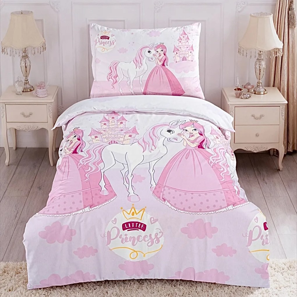 Obliečky bavlnené Princess 200x140cm+90x70cm