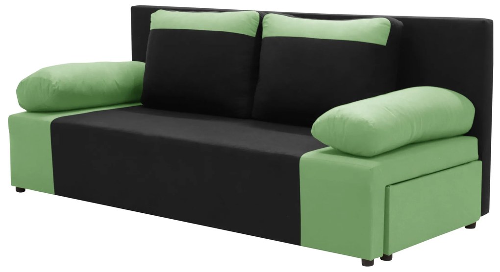 Pohovka 3-miestna s funkciou spania SONNI Čierna námornícka modrá