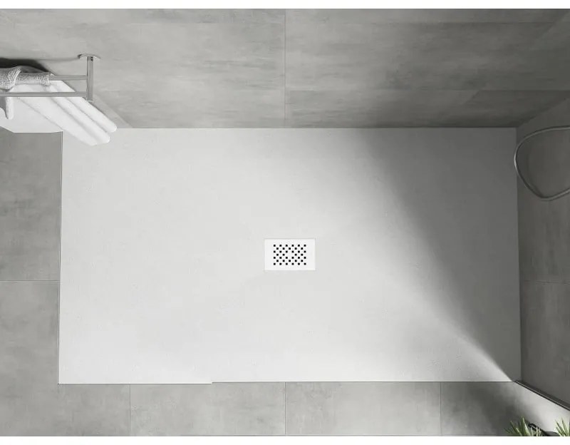 Mexen Hugo, obdĺžniková sprchová vanička SMC 150 x 100 cm, biela, biela krytka, 42101015-W