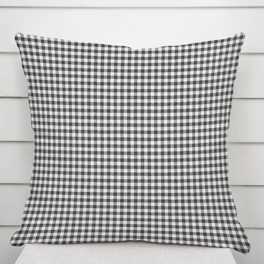 Biante Dekoračná obliečka na vankúš Rebeka RE-012 Sivo-biela kocka malá 60 x 60 cm