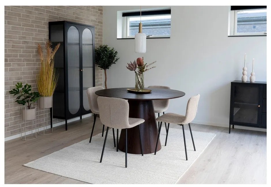 Okrúhly jedálenský stôl s doskou v dekore orechového dreva ø 120 cm Bolton – House Nordic