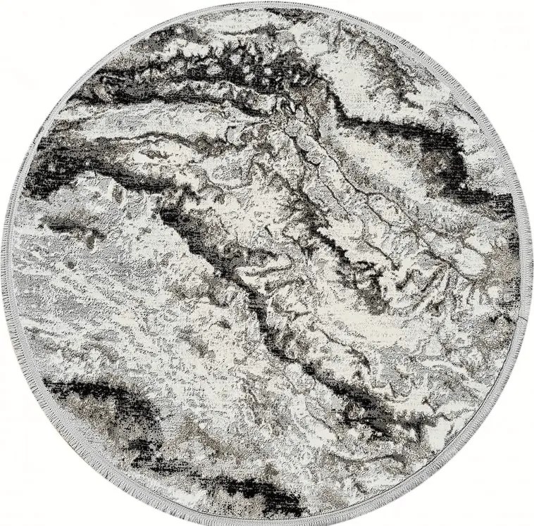 DC Koberec Exclusive kruh 100 sivá čierna Rozmer: Ø 140 cm (kruh)