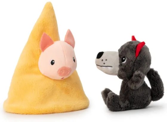 Lilliputiens - textilný domček s rozprávkou O vlkovi a troch malých prasiatkach