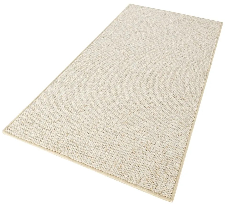 Krémový behúň 80x300 cm Wolly – BT Carpet
