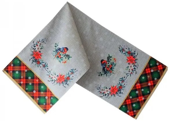 Obrus Vianočný vtáčik 40x140 cm