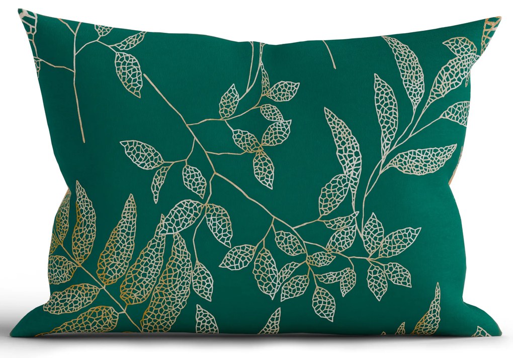 Bavlnená obliečka na vankúš Renforcé 50 × 70 cm - Gabriela tmavo zelená