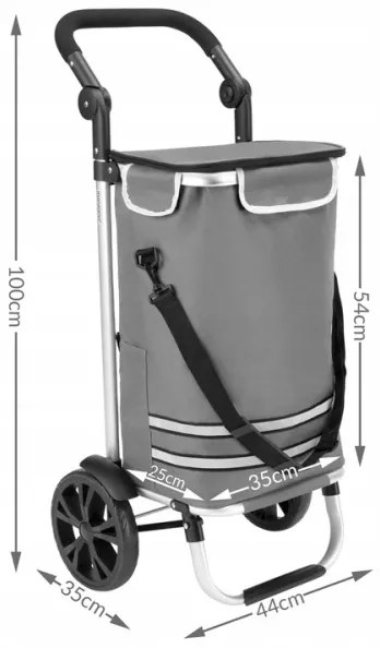 Nákupná taška na kolieskach 56L 50kg