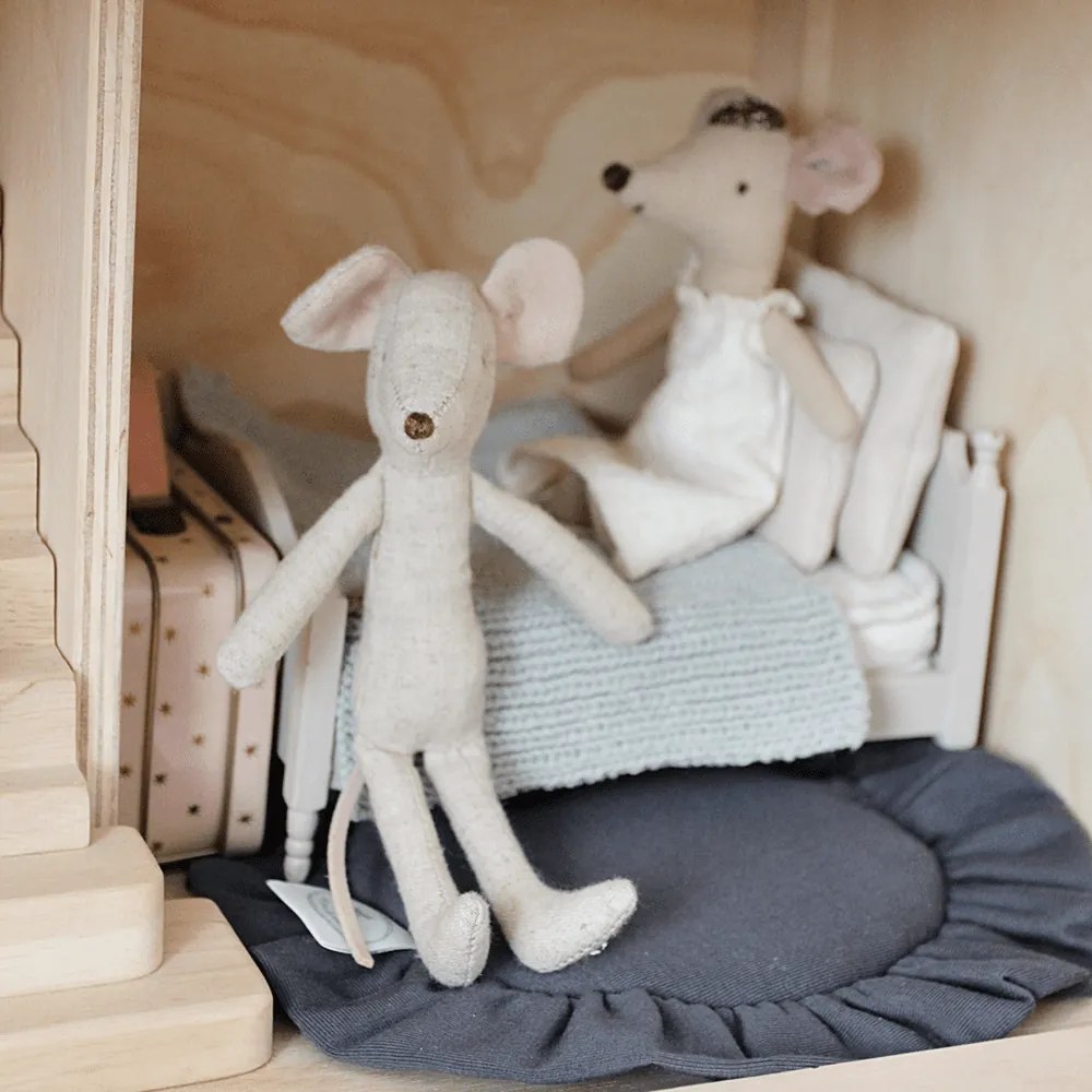 Mini podložka s volánom grafitová