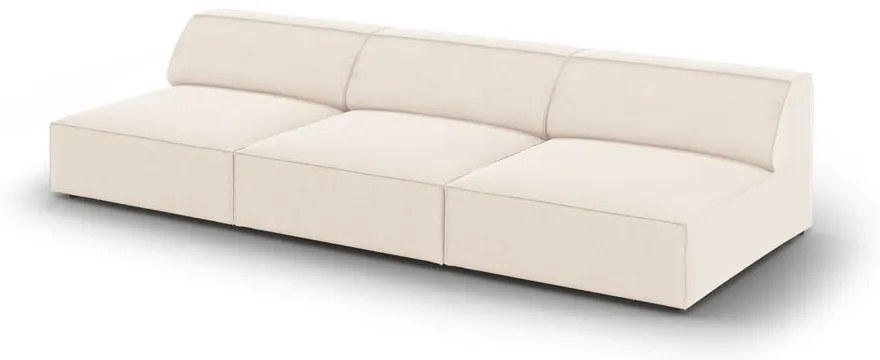 Krémová zamatová pohovka 240 cm Jodie – Micadoni Home