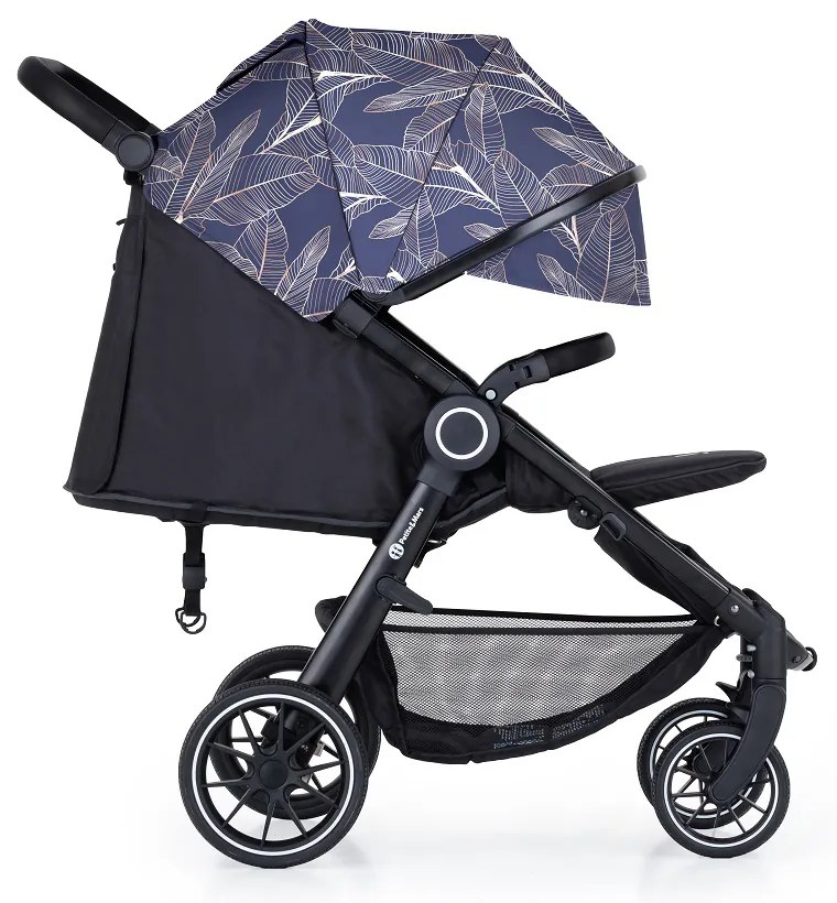 PETITE&MARS kočík Street+ RWS black + strieška limited 100 palmtree