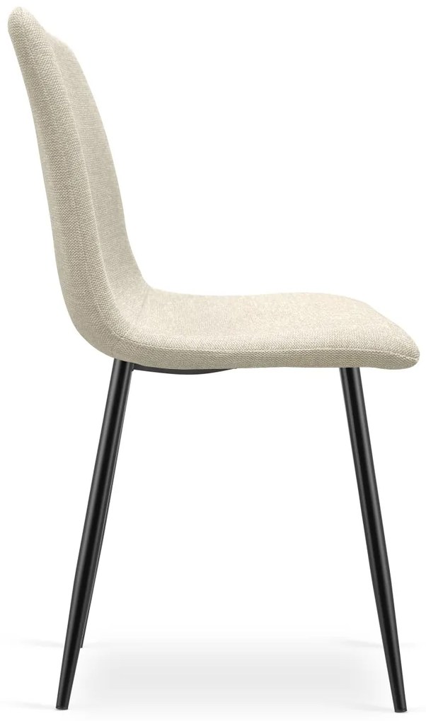 Jedálenský set 1 + 4, stôl CITY 110x75 cm dub artisan + krémová jedálenská stolička RIFT s čiernymi nohami