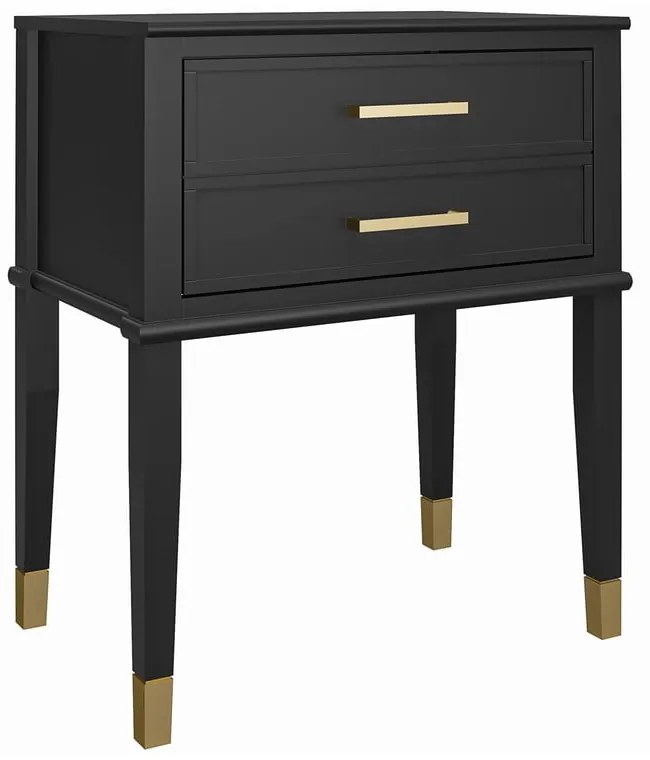 Čierny nočný stolík Westerleigh – CosmoLiving by Cosmopolitan