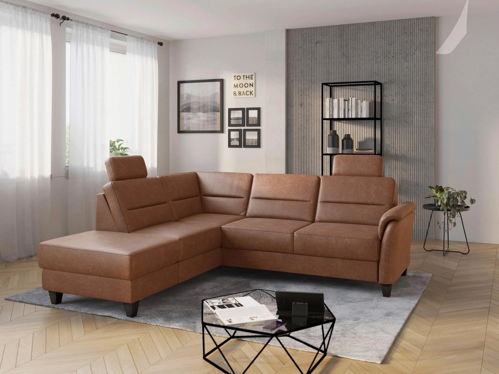 XXXLutz ROHOVÁ SEDAČKA, textil, koňaková Sit & More - Sedačky - 000144019770