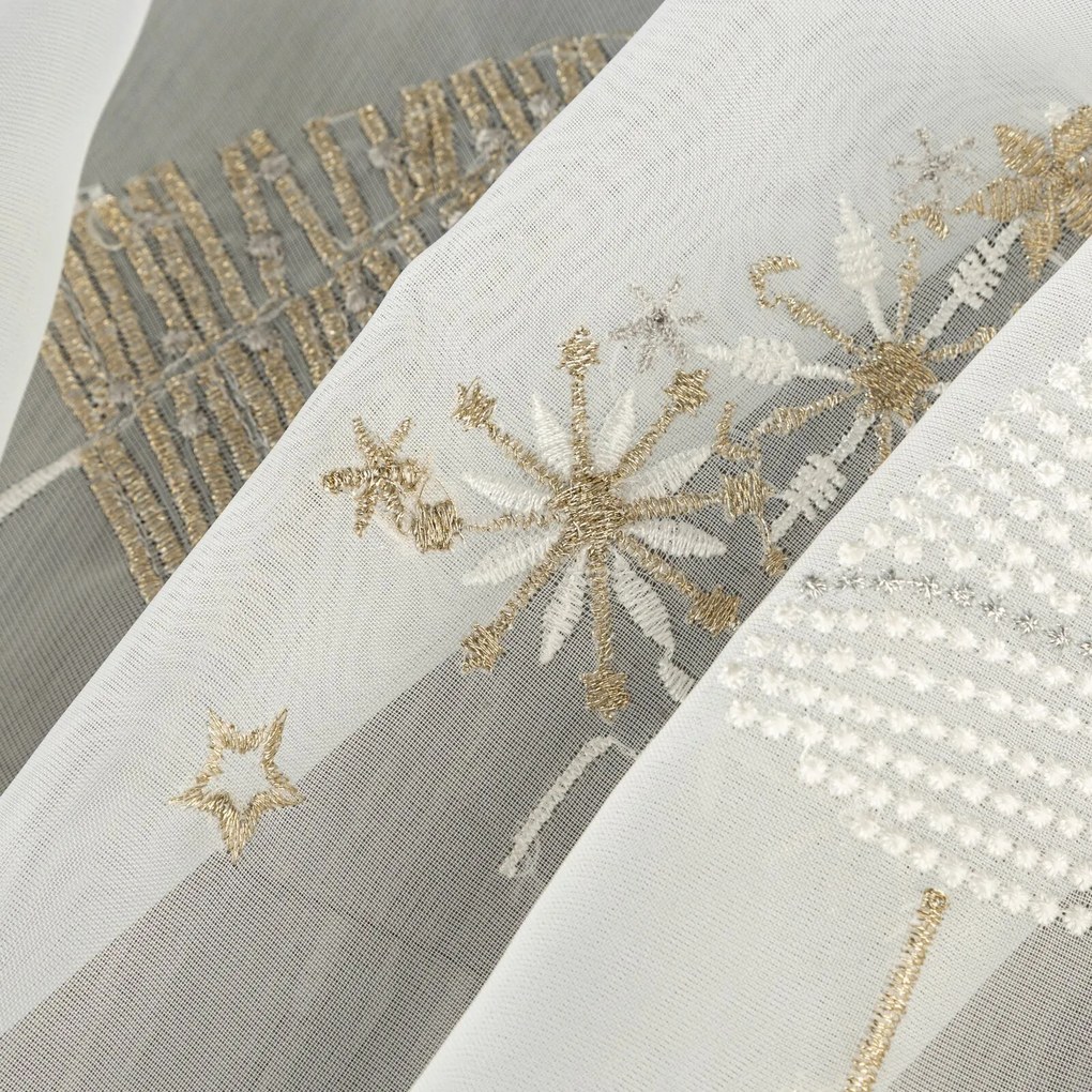 ZÁCLONA NA PÚTKACH XMAS11 350X145 CM VZOROVANÁ