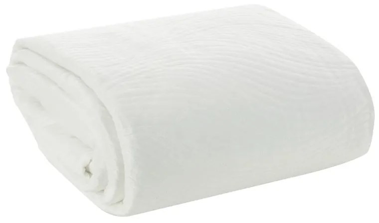 Dekorstudio Zamatový prehoz na posteľ NKL-04 v bielej farbe Rozmer prehozu (šírka x dĺžka): 170x210cm