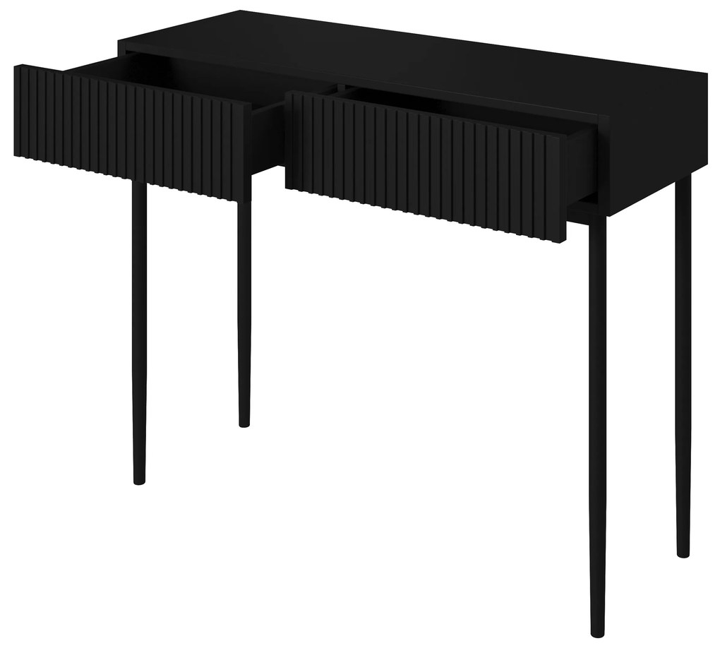 Moderný písací stôl Nicole 100 cm - čierna