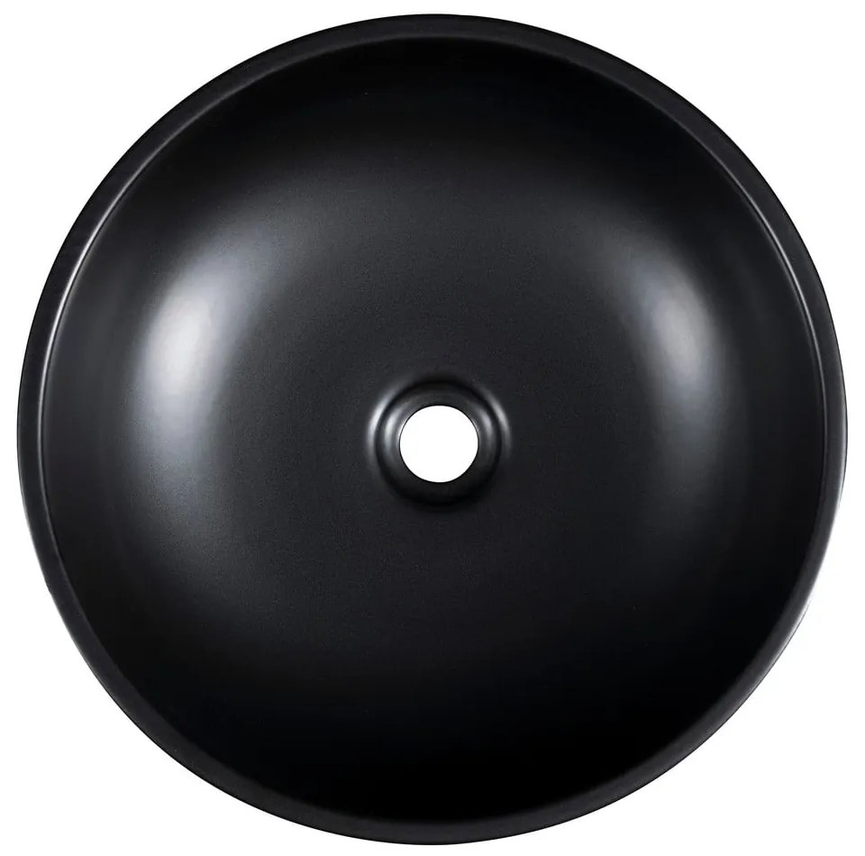 Čierne/tyrkysové keramické okrúhle umývadlo ø 41 cm Priori – Sapho