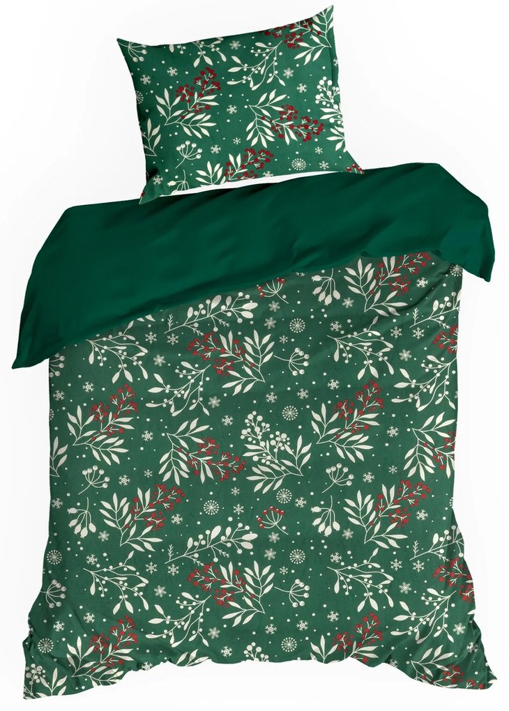 VIANOČNÉ RENFORCÉ OBLIEČKY CRISTIAN 160X200 CM, 2 KS 70X80 CM VZOROVANÉ