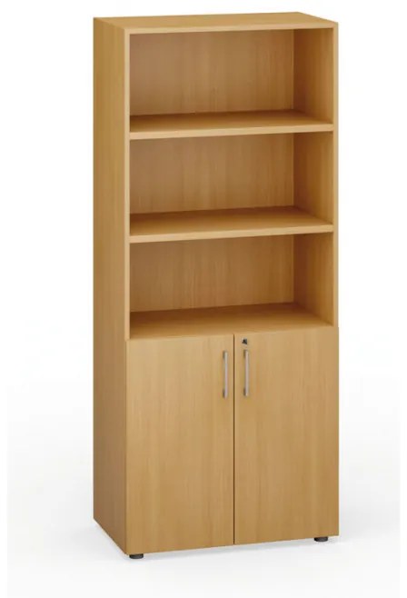 Kancelárska skriňa PRIMO Classsic, dvere na 2 poschodia, 1781x800x420 mm, dub prírodný