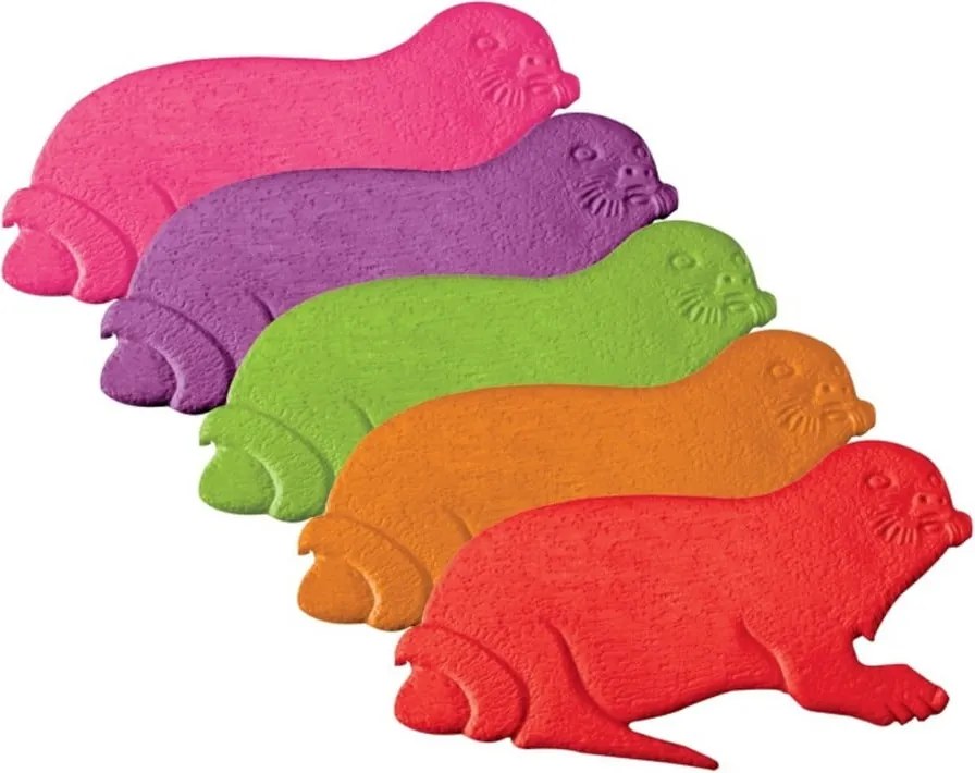 Detské protišmykové podložky v súprave 5 ks do vane 10,5x16,5 cm Phoques – MSV