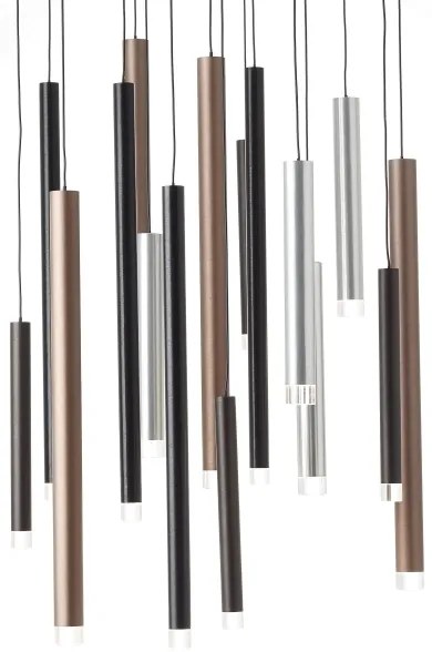 Brilliant -LED stmievateľný luster na lanku CEMBALO LED/70W/230V chróm/čierna/hnedá