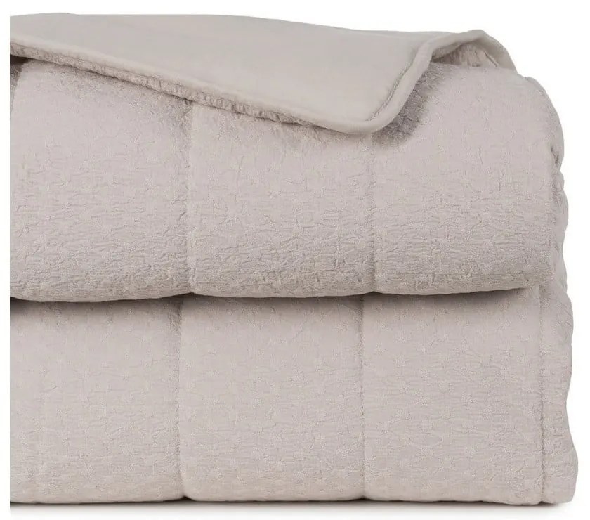 Béžový prešívaný pléd 240x260 cm – Ixia