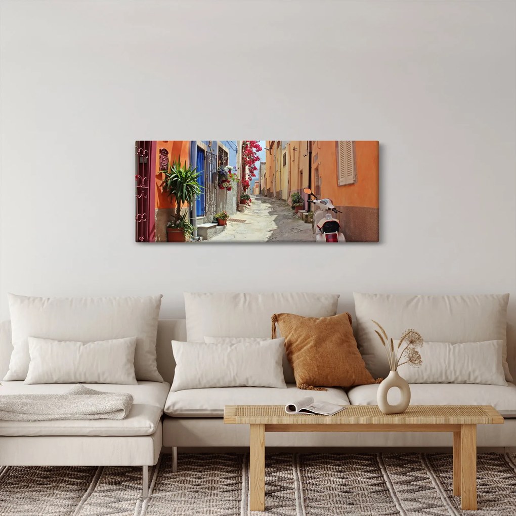 Obraz ulice na Sardínii (120x50 cm)