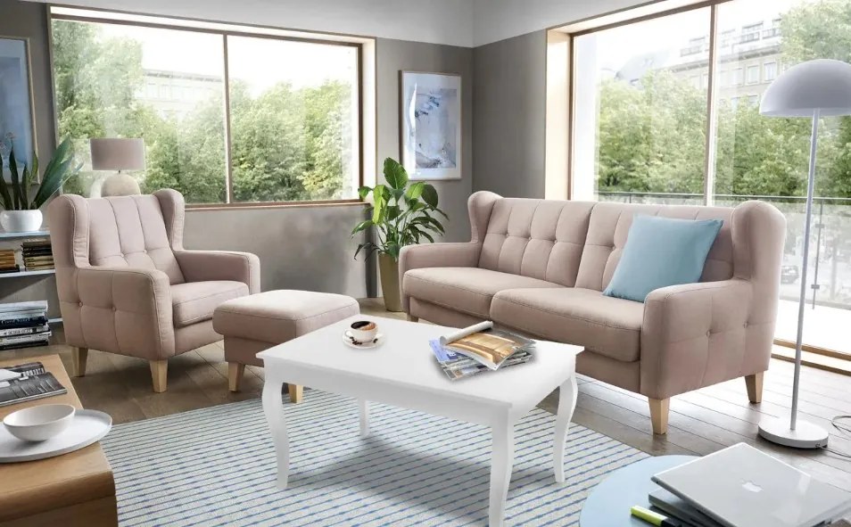 Tutumi Tutumi, kávový stolík 60x90x50cm, biela, 381834, KRZ-05006