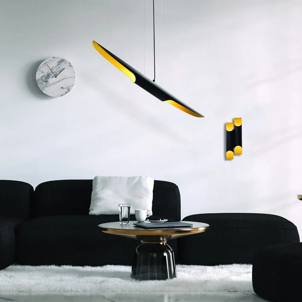 Čierne závesné svietidlo Opviq lights Efsun