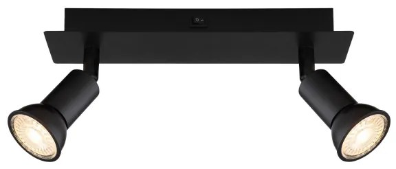Globo 57998-2 - Bodové svietidlo DREW 2xGU10/35W/230V čierna