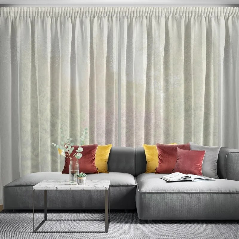 ZÁCLONA KLEO NA PÁSKE 350 X 270 CM BIELA