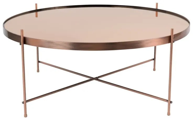 Konferenčný stolík v medenej farbe Zuiver Cupid XXL