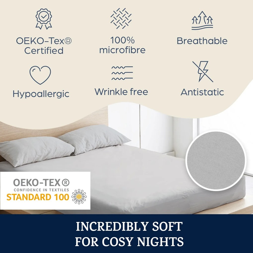 Soft Wonder-Edition, elastická plachta na posteľ, 140 – 160 x 200 cm, mikrovlákno
