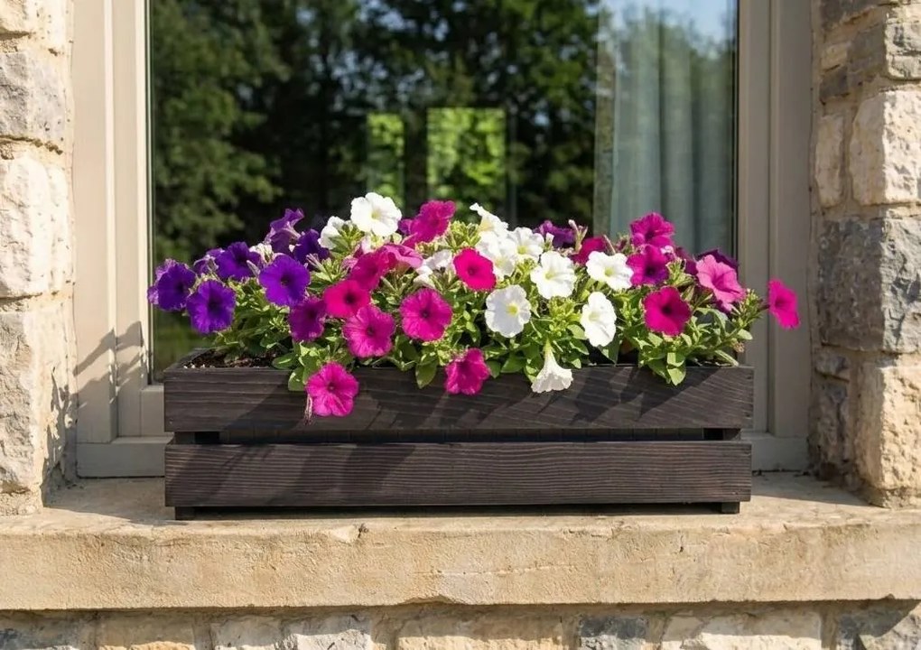 AMADEA Drevený obal s hrantíkom morený, 61,2x19,6x15cm, český výrobok