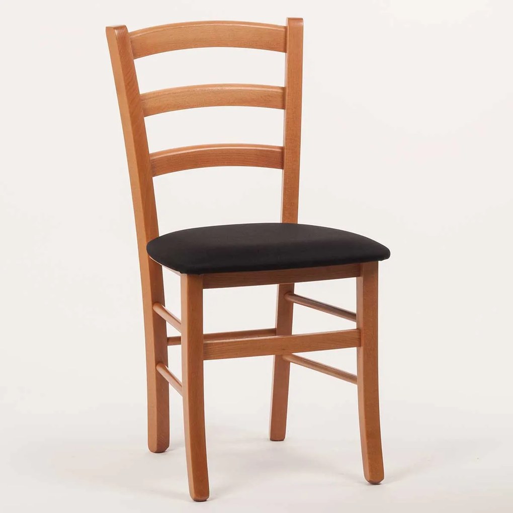 Stima stolička PAYSANE s čalúneným sedákom Vyberte odtieň ->: Jelša, Vyberte látku ->: LUX Čierna 23