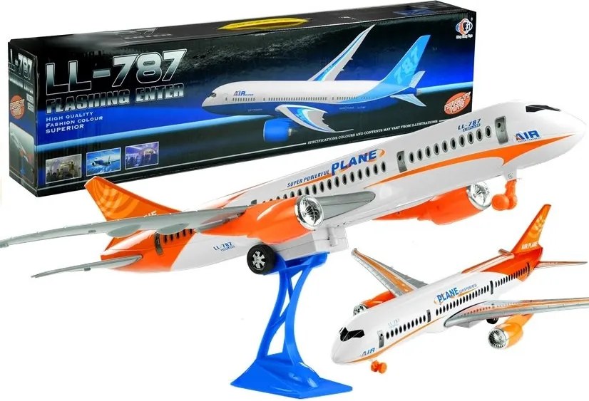 LEAN Toys Osobné lietadlo Biela trecia základňa 65 cm