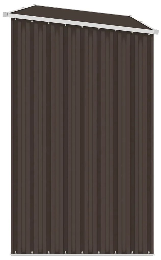 Záhradná kôlňa na palivové drevo hnedá 245x98x159 cm pozinkovaná oceľ