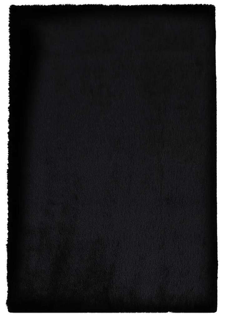 Dekorstudio Kožušinový koberec do kúpeľne TOPIA mats - čierny Rozmer koberca: 120x170cm