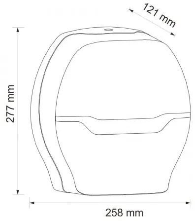 Zásobník na toaletný papier Merida Hygiene Control MAXI, biela