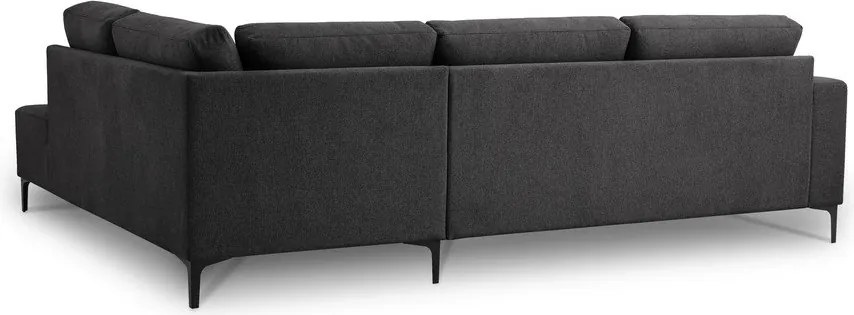 Antracitová ženilková rohová pohovka (pravý roh/do L) Fabian – Scandic