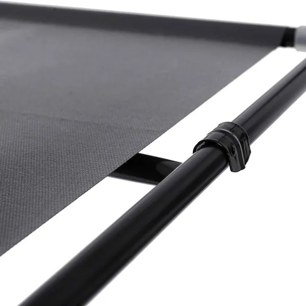 Úložná textilná skriňa s policami a vešiakovou tyčou MATIS 150x175 cm sivá