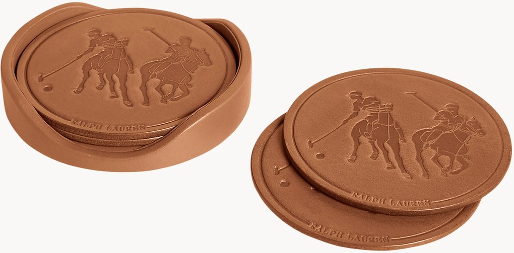 Kožené podložky pod poháre Garrett, 4 ks