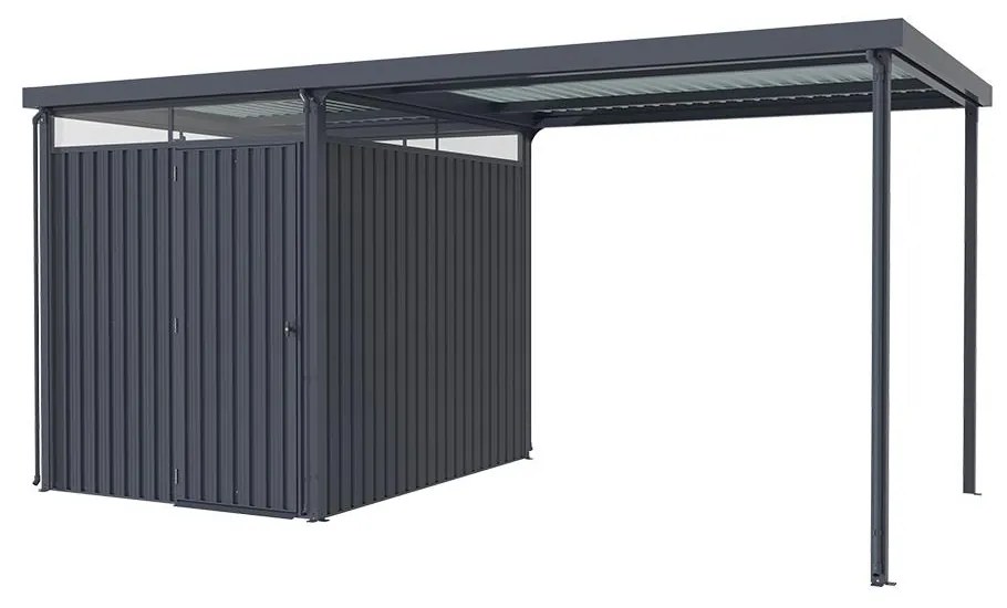 Záhradný domček so svetlíkmi Avenberg MAGNUS + prístavba 2.5 x 4.9 m - Premium