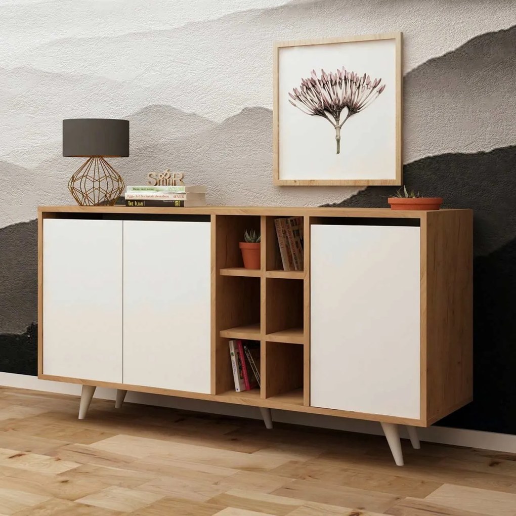Biela;hnedá Skriňa Seria HANAH HOME