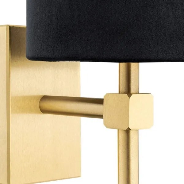 Argon 8035 - Nástenná lampa ABRUZZO 1xE14/7W/230V mosadz/čierna