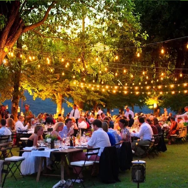 LED vonkajší dekoratívny reťazec 20xE27/1W/230V 10 m IP65 čierny