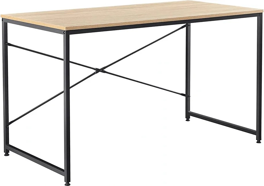 Písací stôl, dub/čierna, MELLORA
